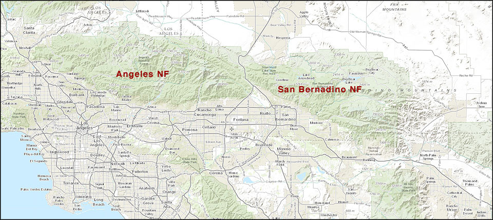 san gabriel map